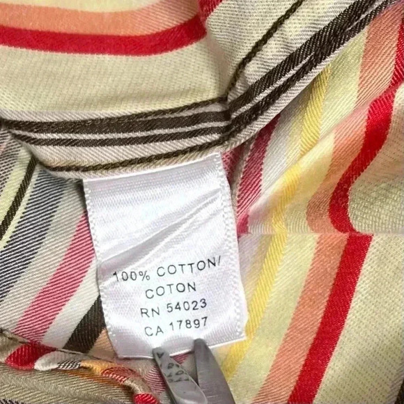 Banana Republic Mens Yellow Striped Dress Shirt Size XL - Picture 6 of 7